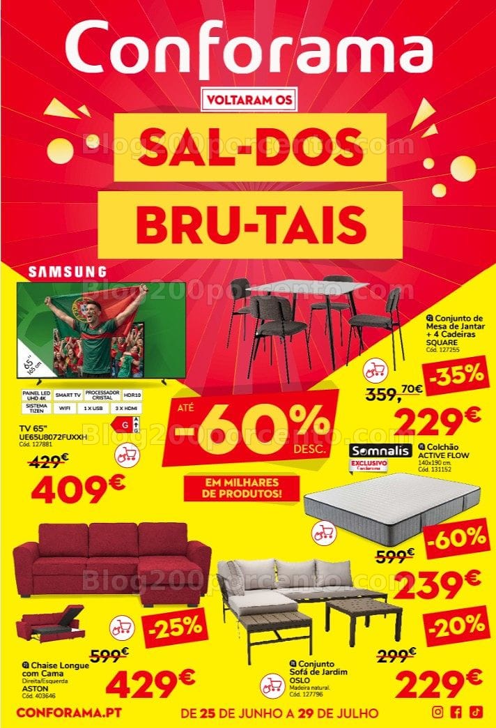 Antevisão Folheto CONFORAMA Saldos Promoções de 25 junho a 29 julho